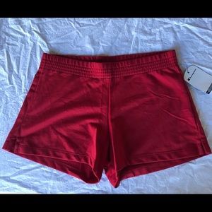 Red cotton Champion athletic shorts size small new